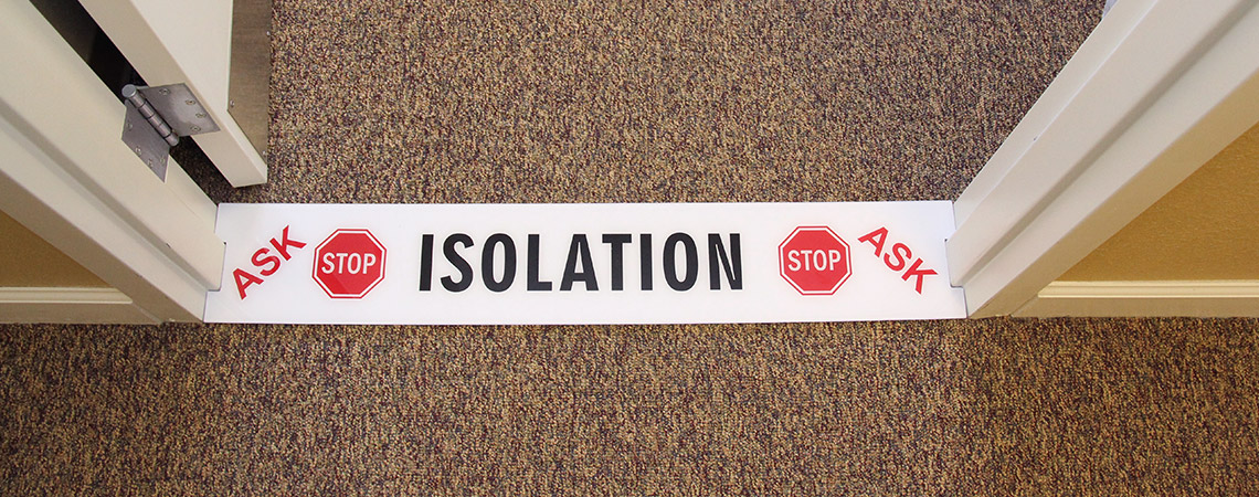 icolors of isolation signs